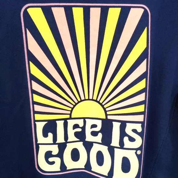 Life is Good Women's Simply True Fleece Zip Hoodie - Retro Sunburst Size Medium - Picture 7 of 16